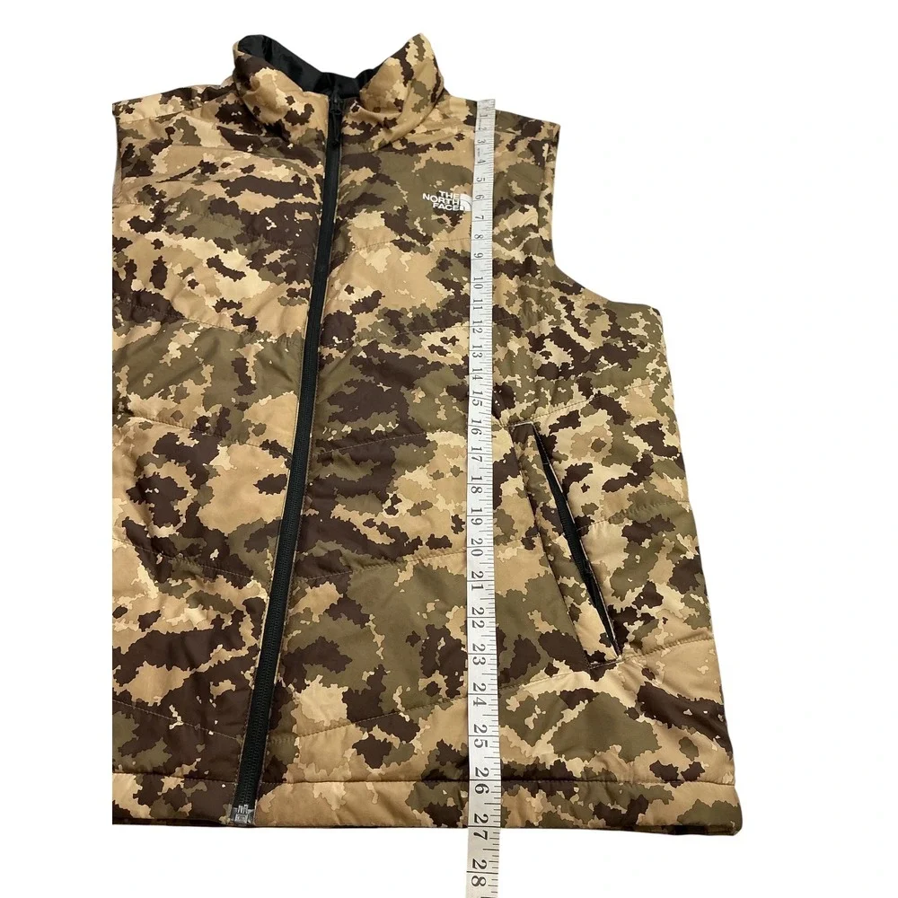The North Face Mens Aconcagua 2 Vest Digital Camo Puffer Jacket Brown Tan Large